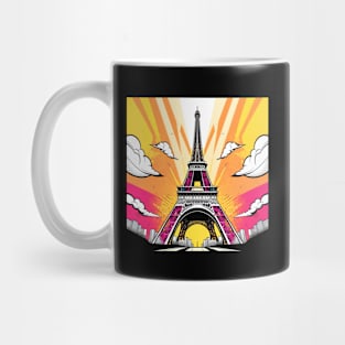 Eiffel Tower Sunset Light Mug